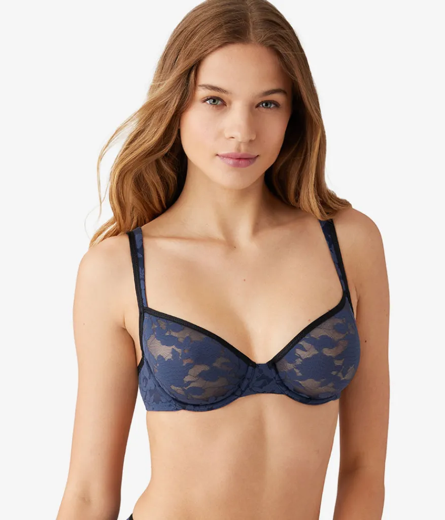 Wacoal Unlined|Lace * Shadow Scene Underwire Bra Mood Indigo