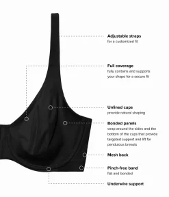 Wacoal Full Figure|Unlined * Shape Revelation® Pendulous Underwire Bra Black