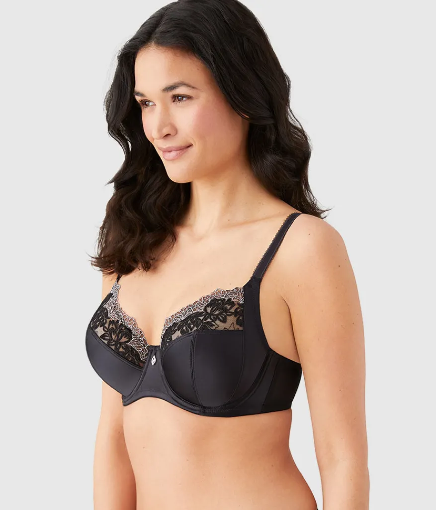 Wacoal Full Figure|Unlined * Side Note Underwire Bra Black