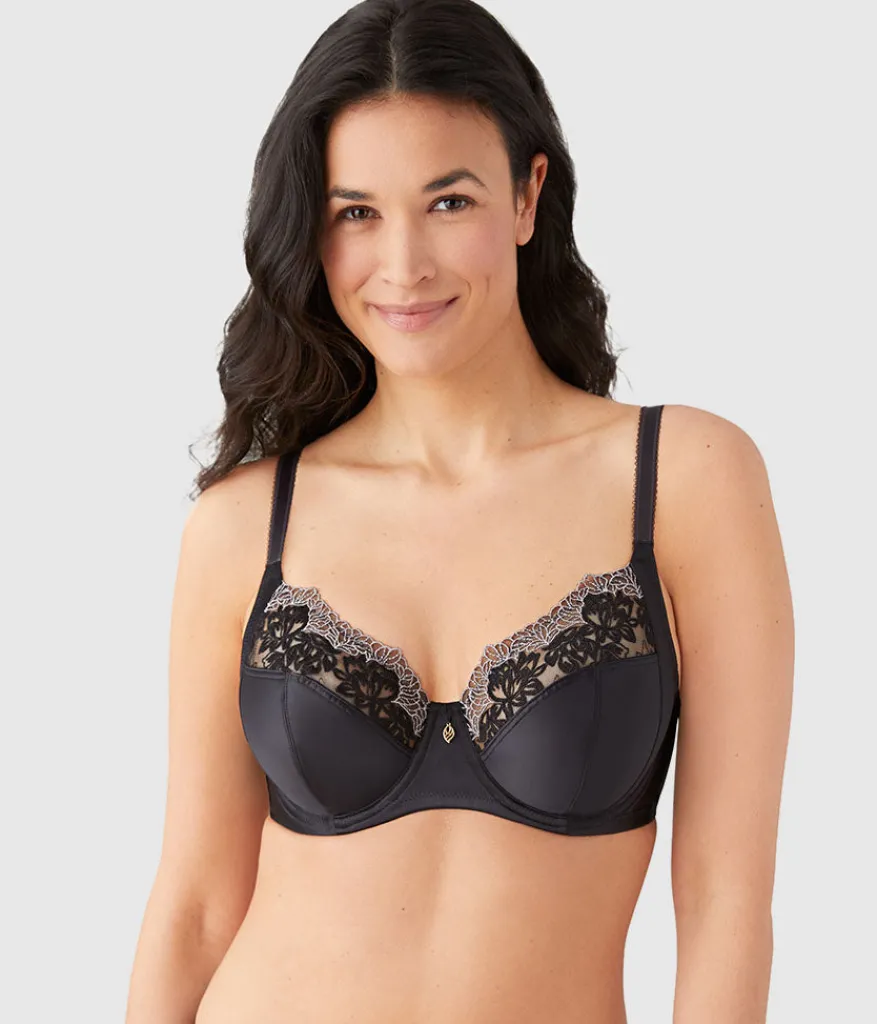 Wacoal Full Figure|Unlined * Side Note Underwire Bra Black