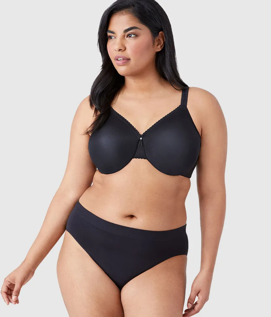Wacoal Full Figure|Unlined * Simple Shaping Minimizer Bra Black