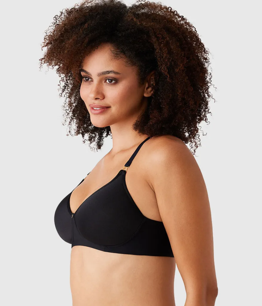 Wacoal Full Figure|Seamless * Simply Done Wire Free T-Shirt Bra Black