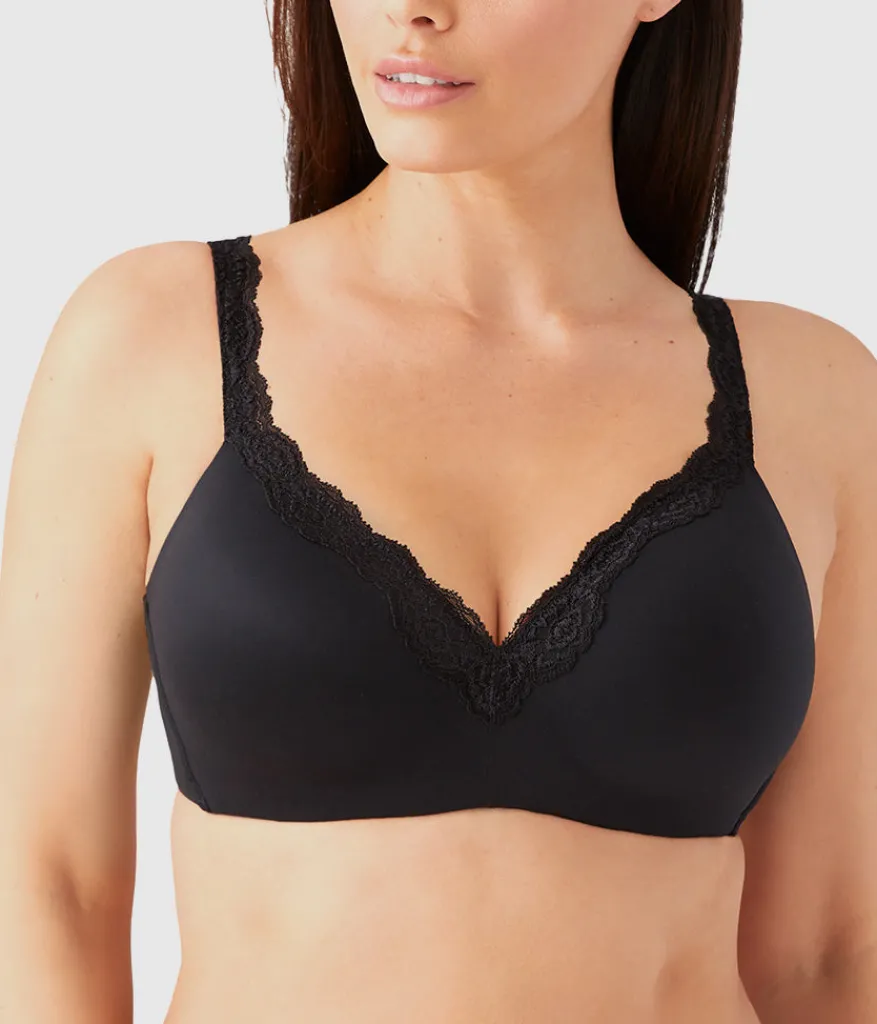Wacoal Seamless|Lace * Softly Styled Wire Free T-Shirt Bra Black