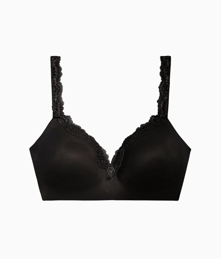 Wacoal Seamless|Lace * Softly Styled Wire Free T-Shirt Bra Black
