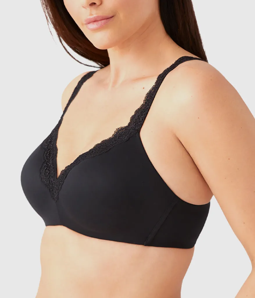 Wacoal Seamless|Lace * Softly Styled Wire Free T-Shirt Bra Black
