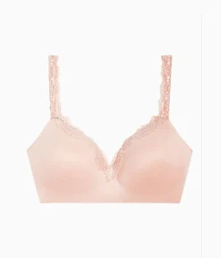 Wacoal Seamless|Lace * Softly Styled Wire Free T-Shirt Bra Rose Dust