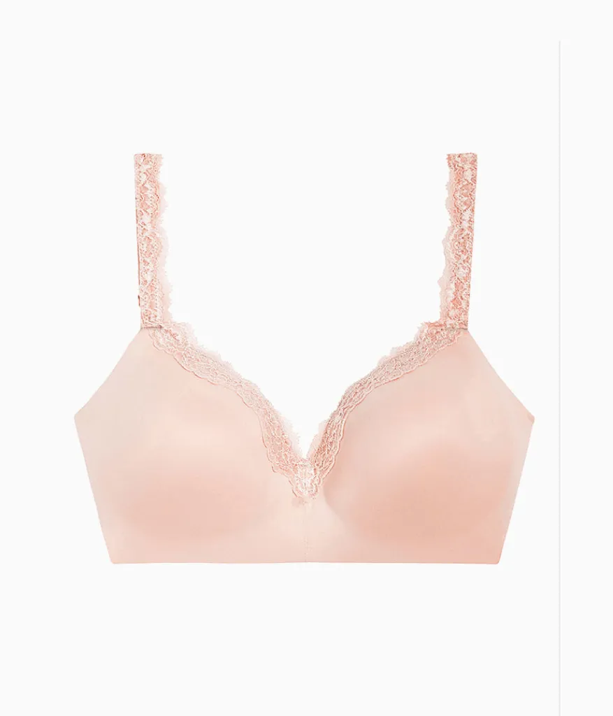 Wacoal Seamless|Lace * Softly Styled Wire Free T-Shirt Bra Rose Dust