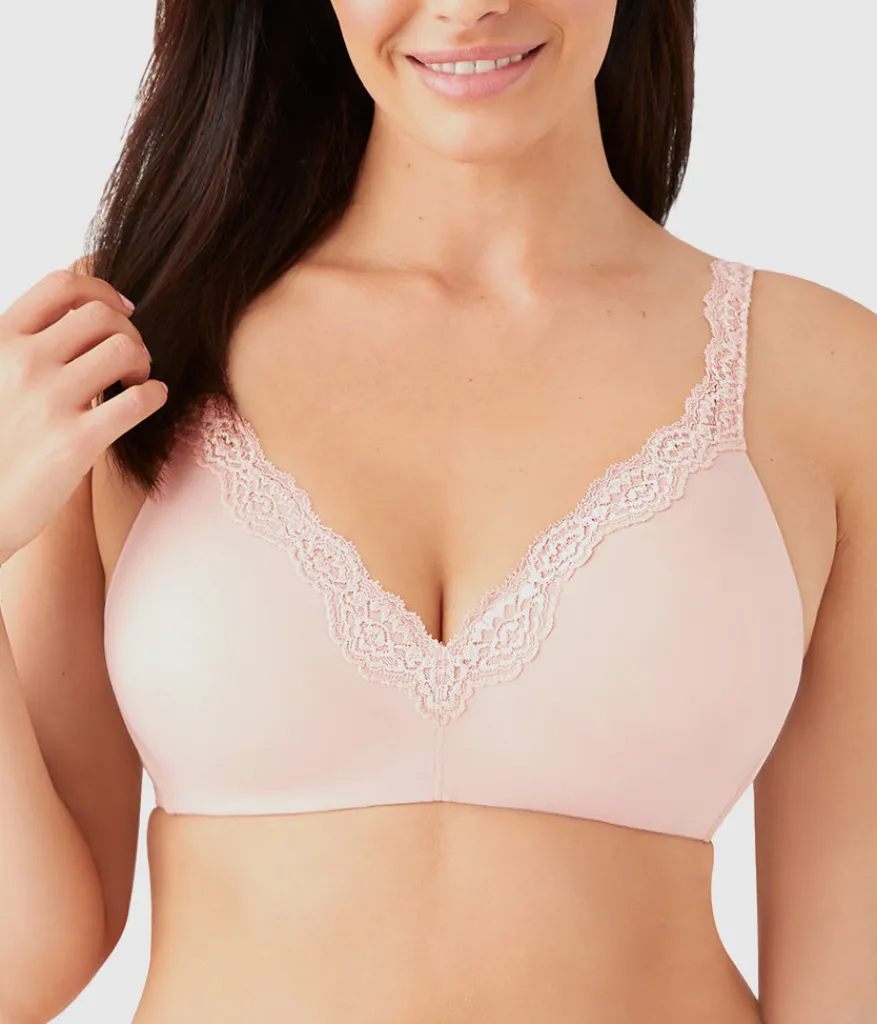Wacoal Seamless|Lace * Softly Styled Wire Free T-Shirt Bra Rose Dust