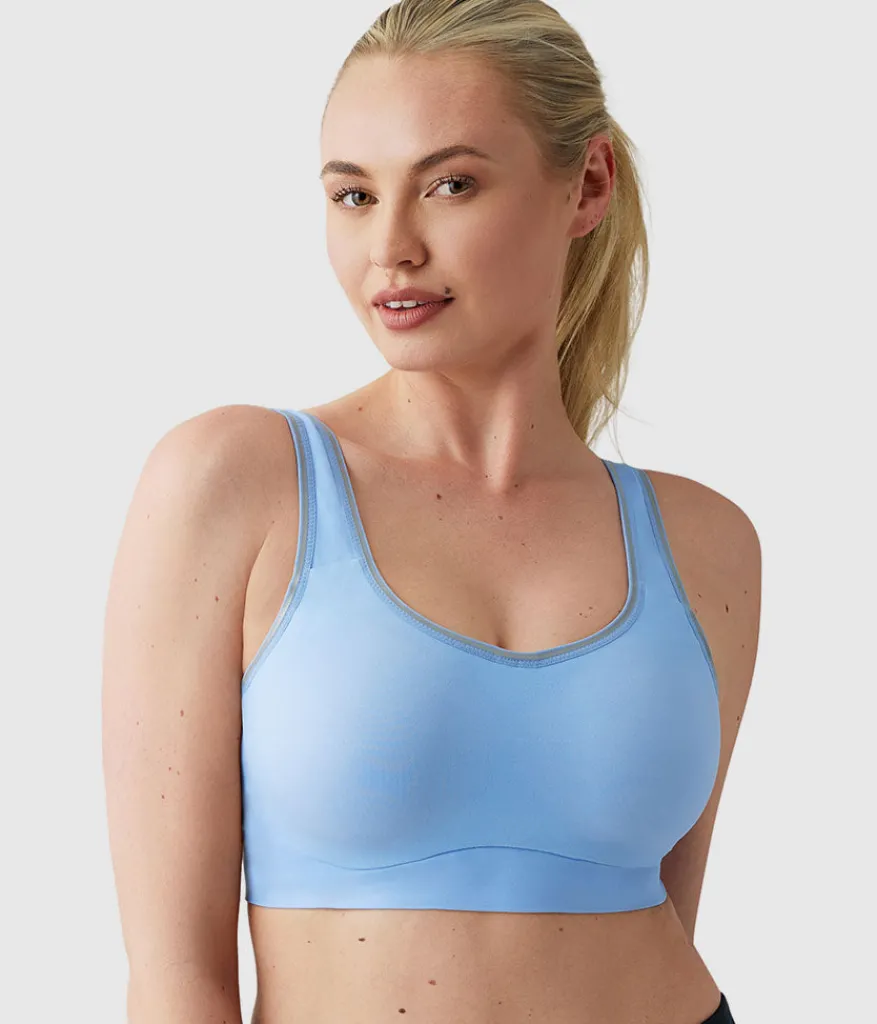 Wacoal Unlined|Sport * Sydney Sport Underwire Bra Bel Air Blue