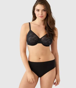 Wacoal Full Figure|Unlined * Taking Sides Underwire Bra Black