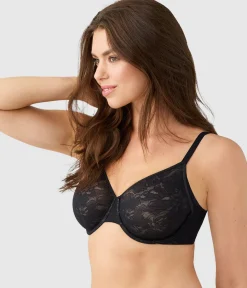 Wacoal Full Figure|Unlined * Taking Sides Underwire Bra Black