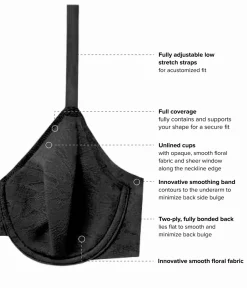 Wacoal Full Figure|Unlined * Taking Sides Underwire Bra Black