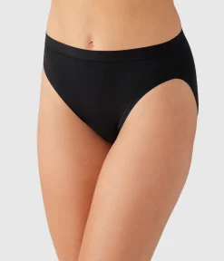 Wacoal Hi-Cut * Undertated Cotton Hi-Cut Black