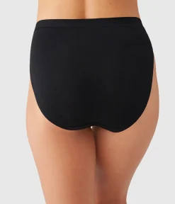 Wacoal Hi-Cut * Undertated Cotton Hi-Cut Black