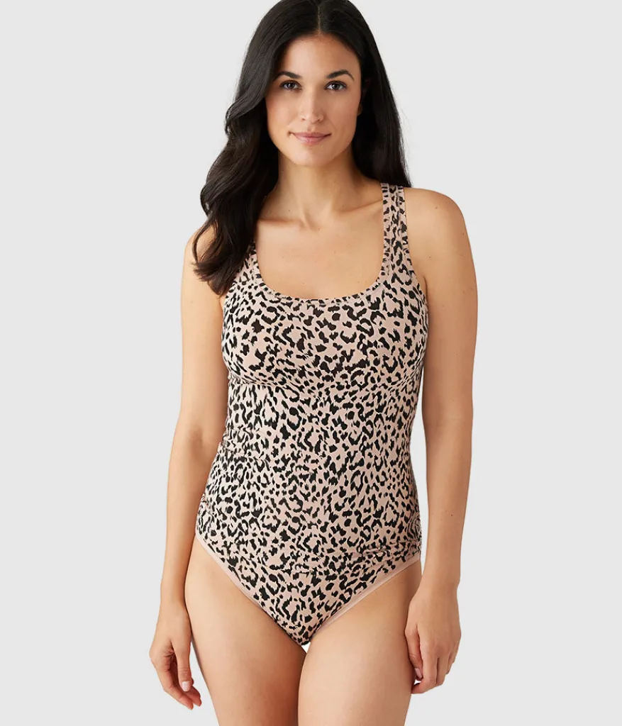Wacoal Camis & Tanks * Undertated Cotton Tank Cheetah