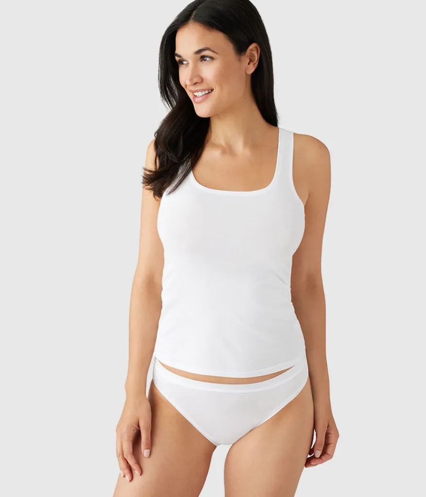 Wacoal Camis & Tanks * Undertated Cotton Tank White