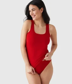 Wacoal Camis & Tanks * Undertated Cotton Tank Barbados Cherry