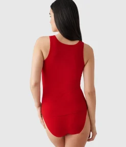 Wacoal Camis & Tanks * Undertated Cotton Tank Barbados Cherry