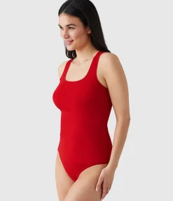 Wacoal Camis & Tanks * Undertated Cotton Tank Barbados Cherry