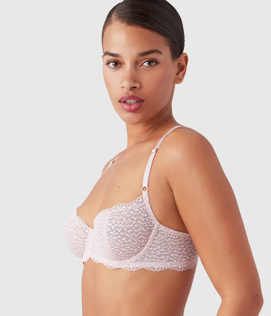 Wacoal Unlined|Lace * Untamed Demi Underwire Bra Rose Smoke