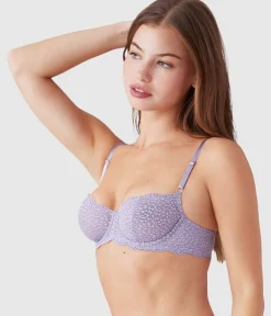 Wacoal Unlined|Lace * Untamed Demi Underwire Bra Lavender Gray