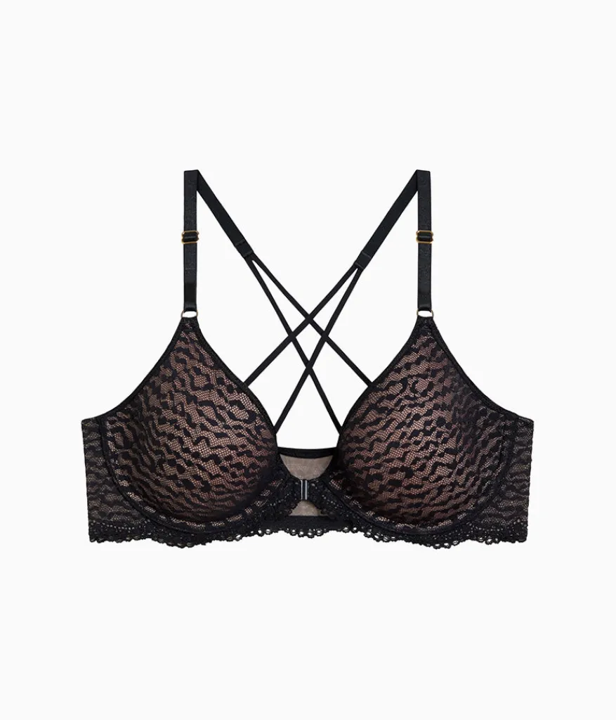 Wacoal Racerback/Convertible|Lace * Untamed Front Close T-Shirt Bra Night