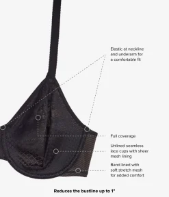 Wacoal Full Figure|Unlined * Visual Effects Minimizer Bra Black