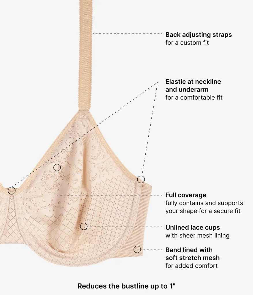 Wacoal Full Figure|Unlined * Visual Effects Minimizer Bra Sand