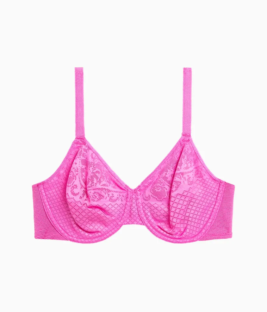 Wacoal Full Figure|Unlined * Visual Effects Minimizer Bra Wild Azalea