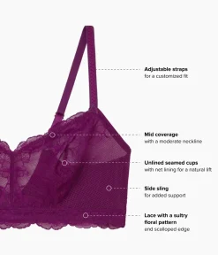 Wacoal Bralettes|Unlined * Vivid Attraction Braette Dark Purple