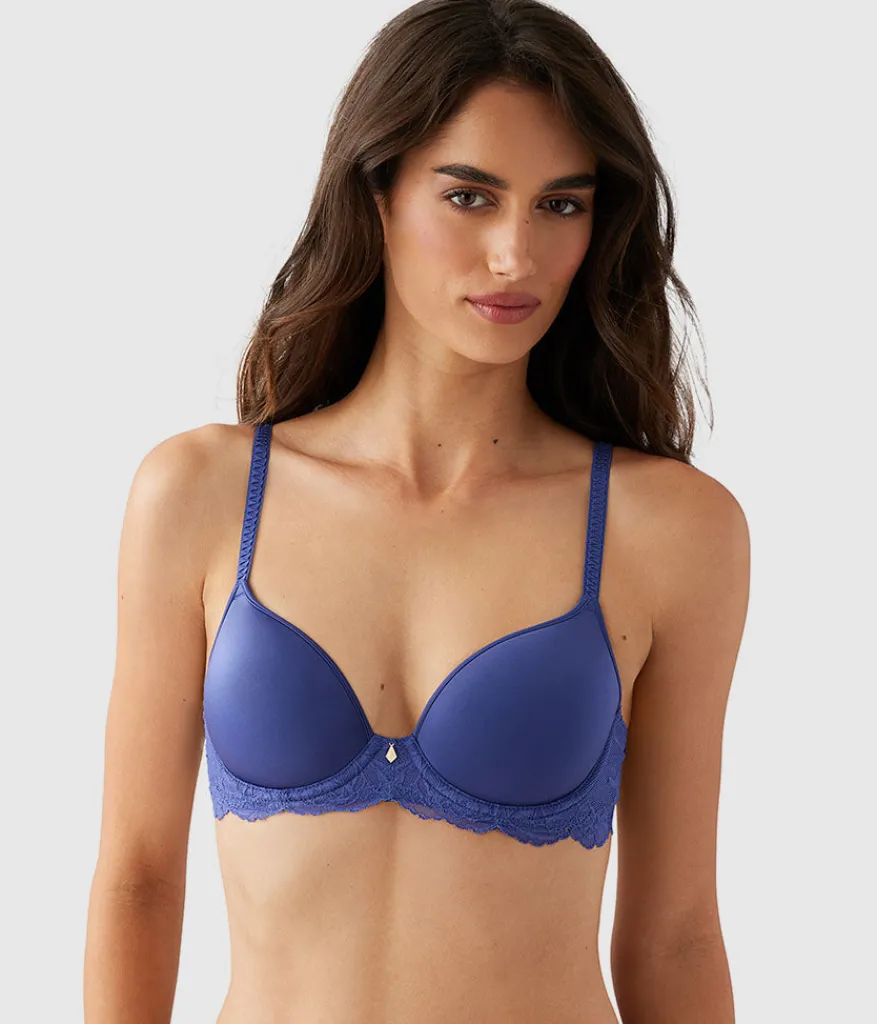 Wacoal Seamless|Lace * Vivid Attraction T-Shirt Bra Skipper Blue