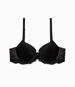 Wacoal Seamless|Lace * Vivid Attraction T-Shirt Bra Black