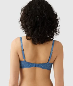 Wacoal Unlined|Lace * Vivid Attraction Underwire Bra Blue Horizon